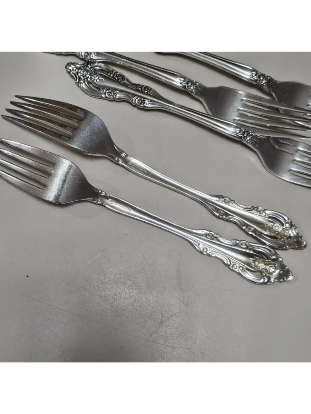 5 Oneida Community SILVER ARTISTRY Dinner Forks 1965 Silverware Flatware 7.5